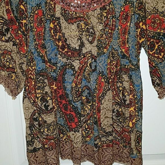 Live and Let Live peasant blouse Sz PL - Picture 3 of 7